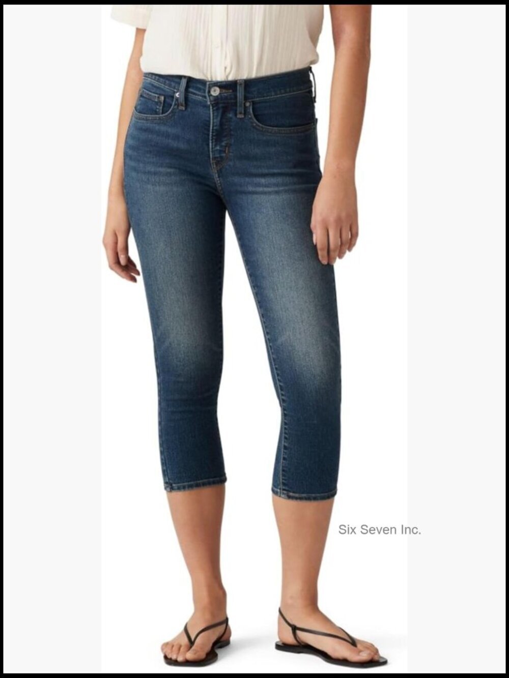 Super-Comfortable Shaping Skinny Capri Jeans, 22" Inseam
